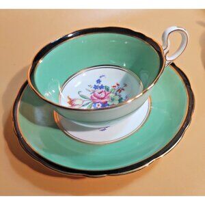 Royal Grafton England Wide Mouth Tea Cup & Saucer Set 1950's